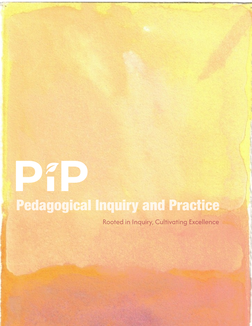 A watercolor-style image in shades of yellow and orange, creating a warm and fluid background. In the center, the journal's logo stands out prominently, providing a focal point against the soft hues.